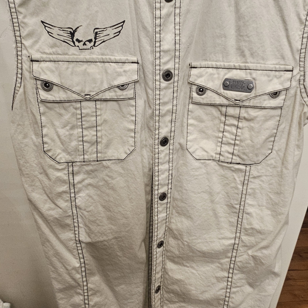 Harley-Davidson Cream Jacket with Metal Accents